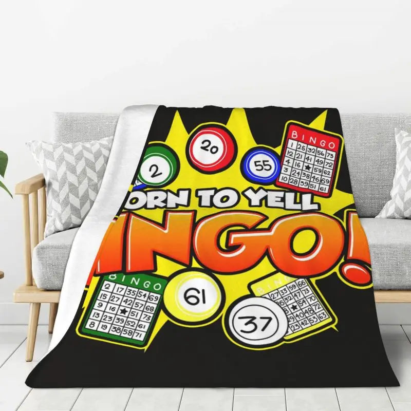 Custom 3D Printed Lucky Game Crazy Bingo Lady Gambling Player Blanket – Comfortable Soft Flannel Winter Throw Blanket for Travel, Bed, and Home - Premium blanket from Lizard Vigilante - Just $15.99! Shop now at Lizard Vigilante