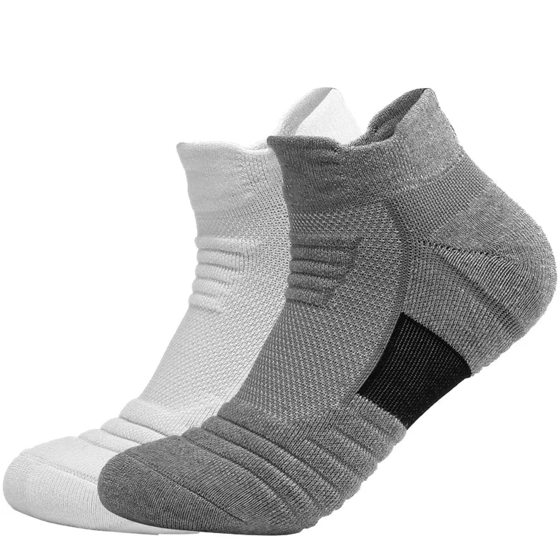 2 Pairs Anti-Slip Football & Basketball Socks - Breathable, Deodorizing Cotton Crew Socks for Men & Women - Premium Socks from Lizard Vigilante - Just $12.88! Shop now at Lizard Vigilante