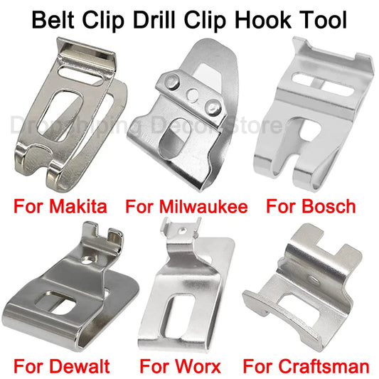 Universal Belt Clip Hook with Screw for Makita, Milwaukee, Bosch, Dewalt, Worx, Ryobi & Ridgid 18V/20V Power Tools - Premium tool hook from Lizard Vigilante - Just $13.88! Shop now at Lizard Vigilante