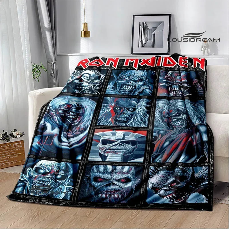 Iron Maiden Printed Blanket – Soft Flannel Kids & Adults Throw | Warm, Portable, and Perfect for Home or Travel - Premium blanket from dsers - Just $33.66! Shop now at Lizard Vigilante