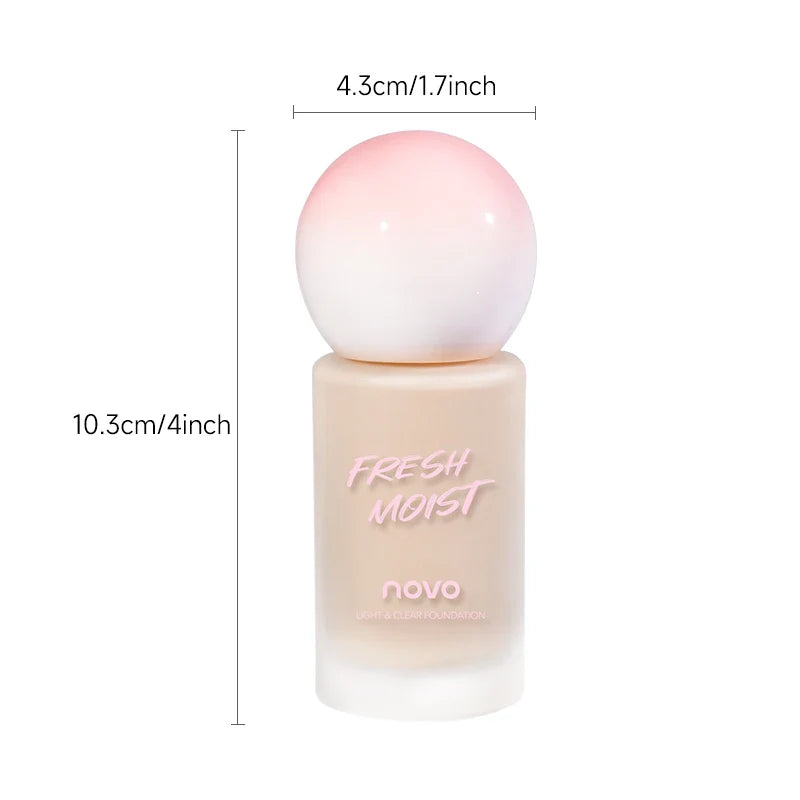 2-color Liquid Foundation BB Cream - Matte Cream, Long-lasting 24-hour Coverage Waterproof, Sodium Hyaluronate and Vitamin E