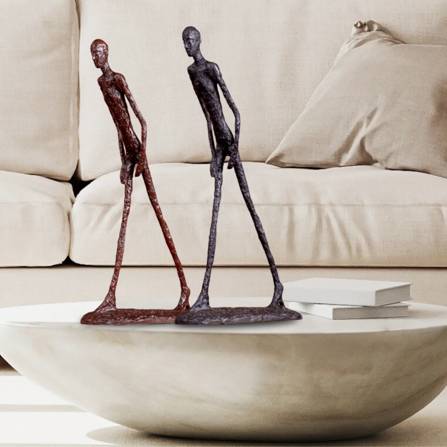 30cm Giacometti Sculpture Bronze Walking Man Statue Abstract Skeleton Hot Casting Art Figurine Famous Replica Crafts Home Decor