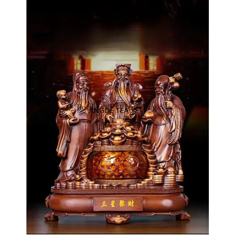 Fortune three-star Feng Shui statue Fu Lu Shou home decoration living room decoration business gifts