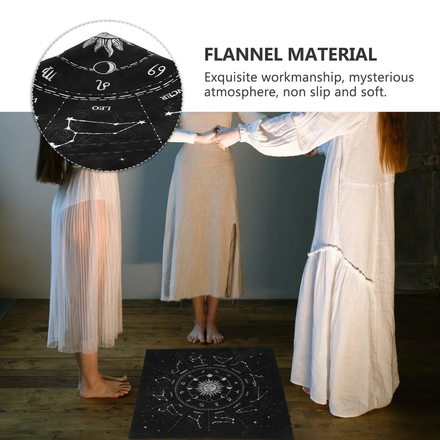 1pc Constellations Tarot Card Tablecloth Velvet Divination Altar Cloth Board Game Fortune Astrology Oracle Card Pad Tarot Decks