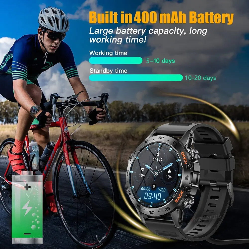 MEVADEN Steel 1.39 Bluetooth Call Smart Watch Men Sports Fitness Tracker Watches IP67 Waterproof Smartwatch for Android IOS MD52 - Premium smartwatch from Lizard Vigilante - Just $53.77! Shop now at Lizard Vigilante