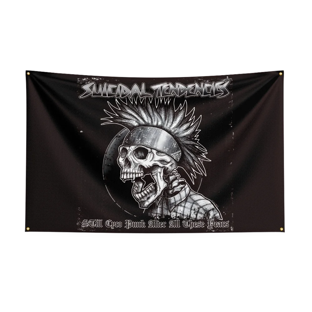 Suicidal Tendencies Thrash Metal Punk Rock Band Flag - 3x5FT Polyester Printed Banner for Bedroom & Outdoor Decoration - Premium banner from Lizard Vigilante - Just $17.99! Shop now at Lizard Vigilante