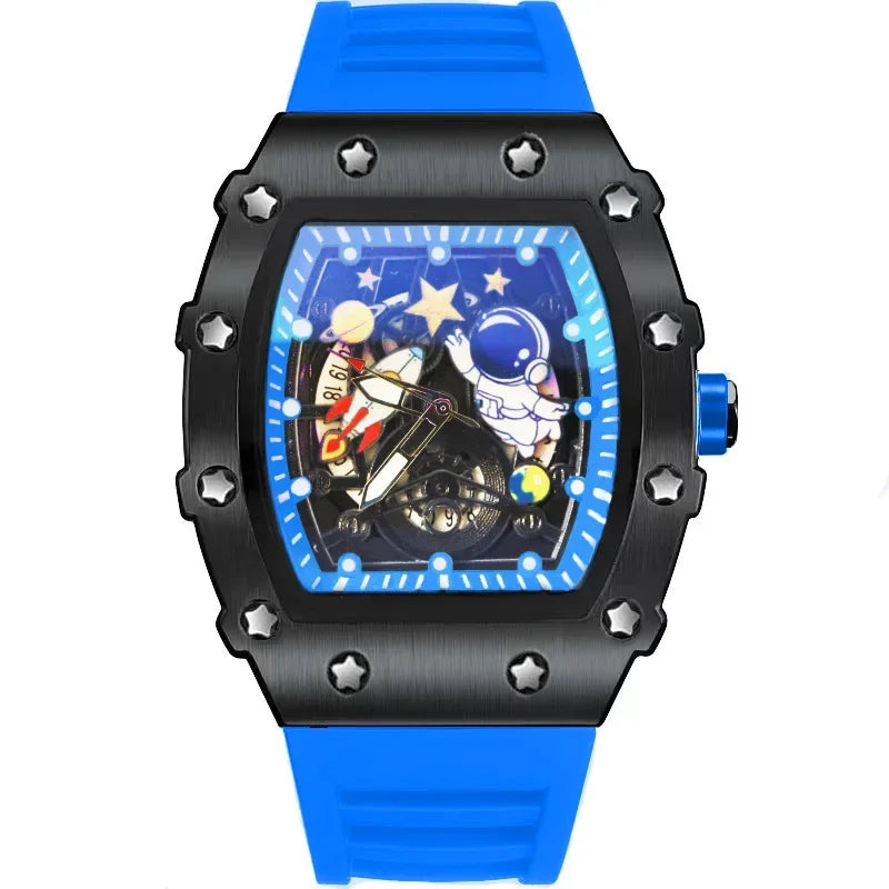 YIKAZE VoidCore Phantom Quartz – Hollow Tonneau Men’s Watch with Luminous Space-Tech Swagger & 3ATM Rebel Resistance - Premium watch from dsers - Just $23.99! Shop now at Lizard Vigilante