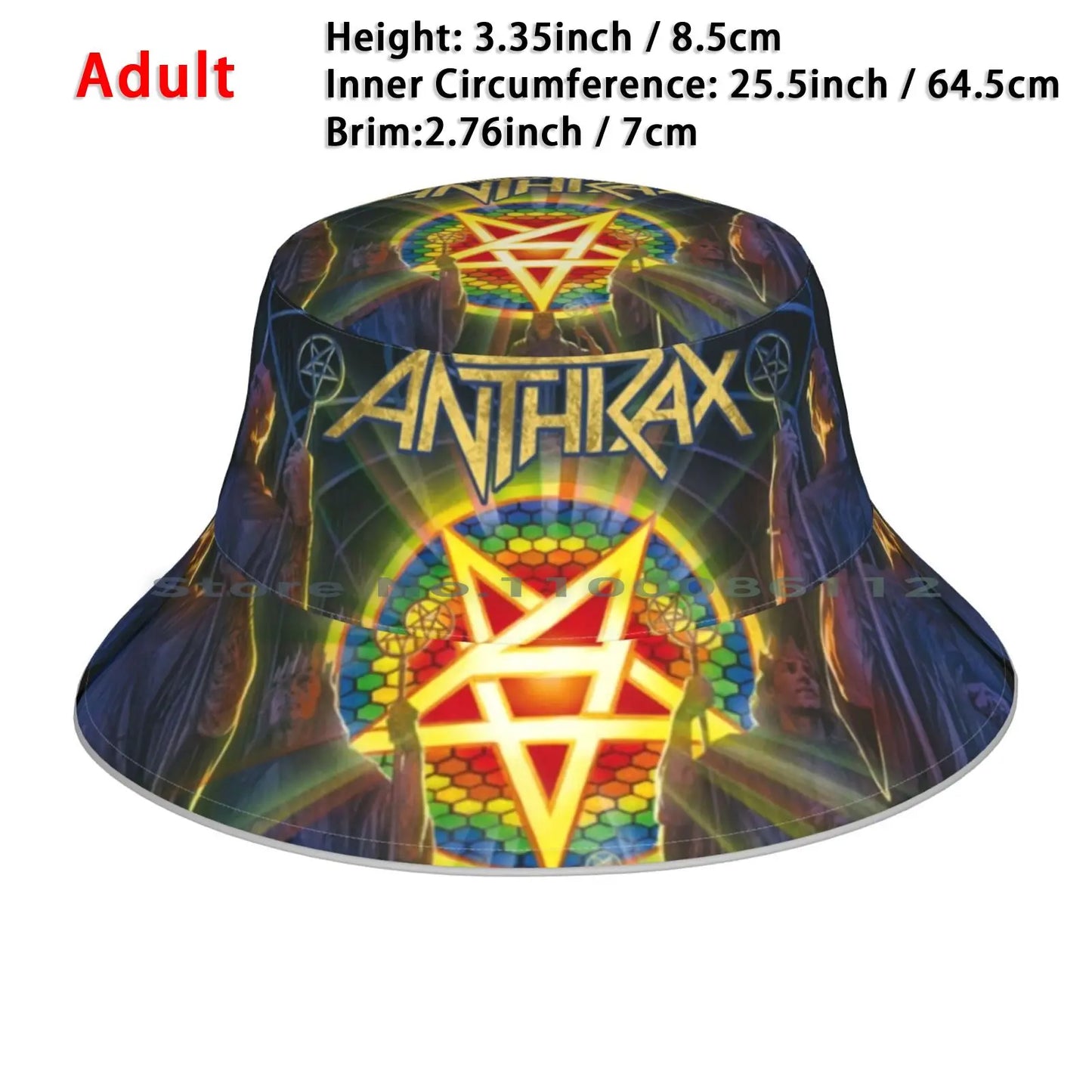 Anthrax "For All Kings" Bucket Hat – Heavy Metal Sun Cap for Fans of Thrash and Death Metal - Premium Bucket hats from Lizard Vigilante - Just $20.88! Shop now at Lizard Vigilante