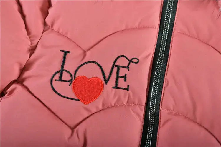 4 Color Big Size Winter Keep Warm Long Style Girls Jacket Teenage Thick Heavy Cold-proof Hooded Windbreaker Coat For Kids