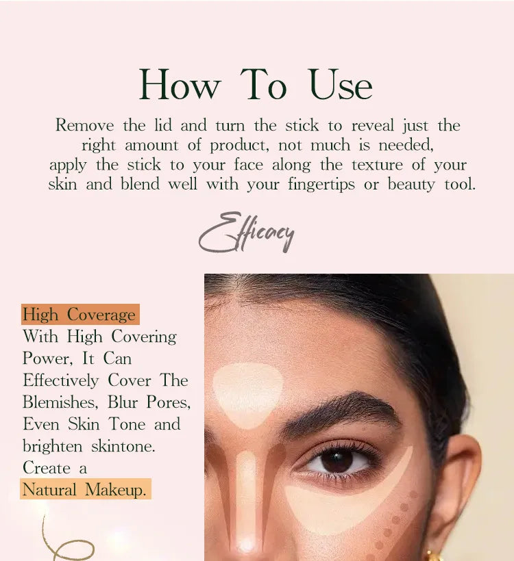 Concealer Foundation Make-up Stick Oil Control Natural Isolation Bb Cream Moisturizing Long-term Liquid Foundation Cosmetics