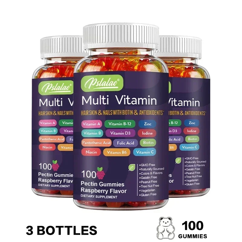 Multivitamin Gummies - Dietary Supplement for Improves Skin, Hair, Nails and Overall Health, Immunity, Enhances Energy Levels