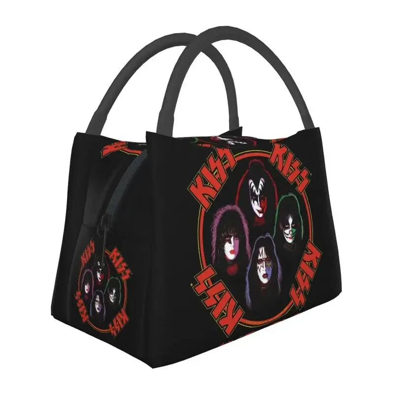 Kiss Heavy Metal Insulated Lunch Bag – Reusable Cooler Thermal Lunch Box for Women - Premium bag from Lizard Vigilante - Just $33.88! Shop now at Lizard Vigilante