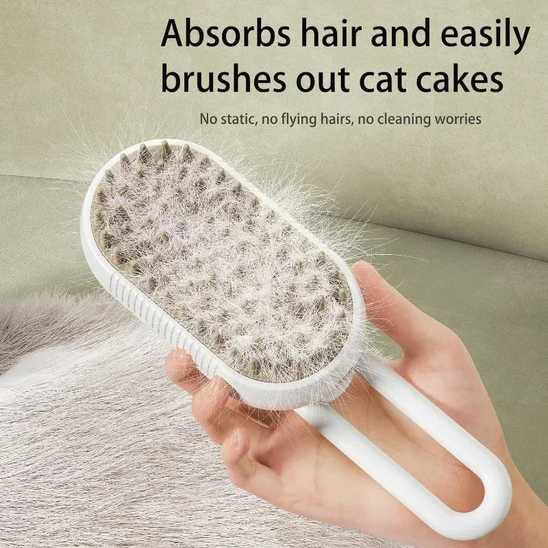 Cat Steam Brush Steamy Dog Brush 3 in 1 Electric Spray Cat Hair Brushes for Massage Pet Grooming Comb Hair Removal Combs - Premium  from Lizard Vigilante - Just $8.99! Shop now at Lizard Vigilante