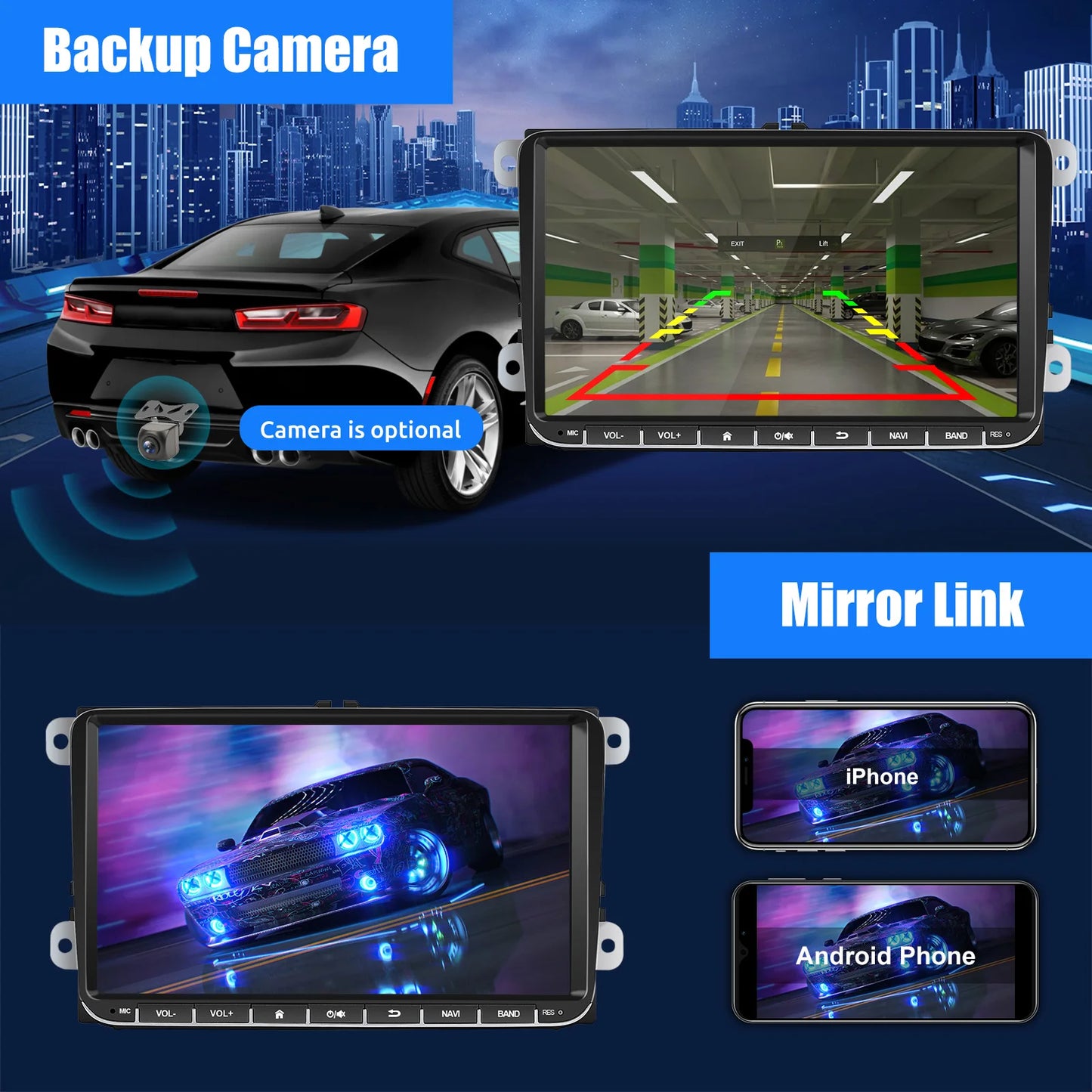 Road Riot 9-Inch Android Car Stereo – Wireless CarPlay Rock-Nav System