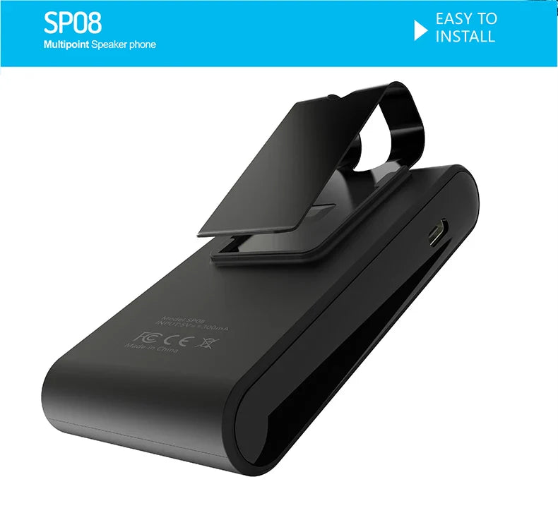 Bluetooth 5.4 Speaker Handsfree Car Kit Sun Visor Clip Wireless Audio Receiver Speakerphone Music Player Car Accessories