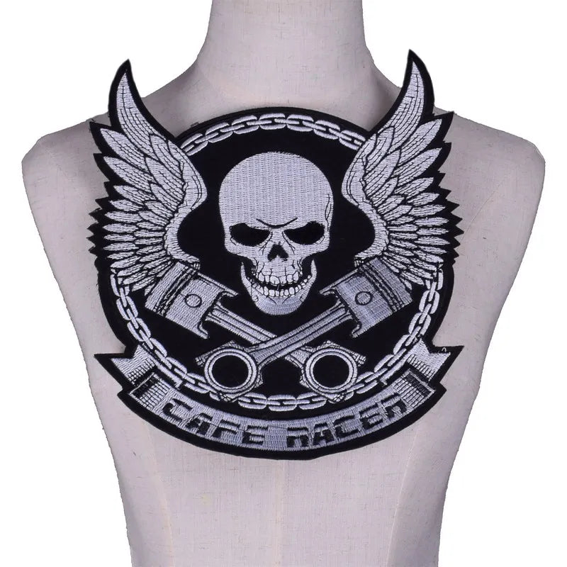 Bikers Motorcycle Embroidered Iron On Patches Large Punk Skull Badges Big Biker Patches For Clothing Coat Accessories - Premium patch from Lizard Vigilante - Just $27.99! Shop now at Lizard Vigilante