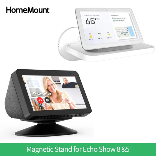 HomeMount Magnetic Stand Holder for Alexa Echo Show 8 5 (1st & 2nd) Speaker Mount Adjustable Accessories Tilt Function - Premium stand for alexa from Lizard Vigilante - Just $24.99! Shop now at Lizard Vigilante