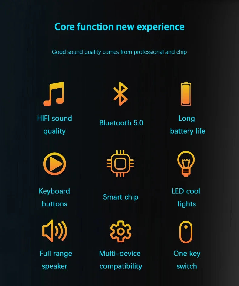 Wireless Bluetooth Game Speaker Soundbar USB 3D Stereo Subwoofer FM Home Clock Indoor Sound Bar Computer Loudspeaker Hot Sale