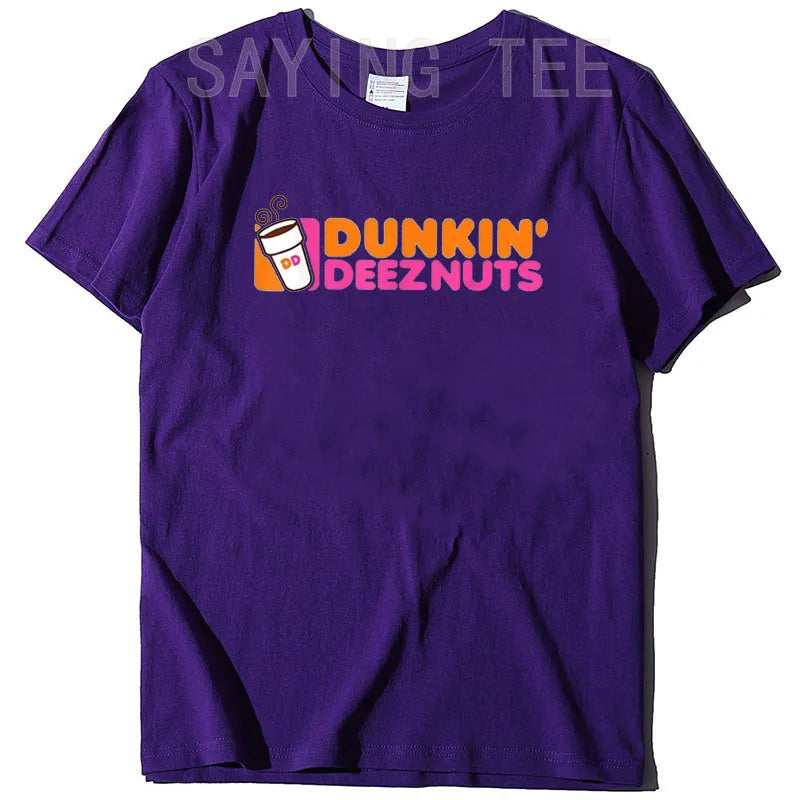 Dunkin' Deez Nuts - Dunkin Deeznuts T-Shirt Aesthetic Clothes Graphic Tee Shirts Tops - Lizard Vigilante