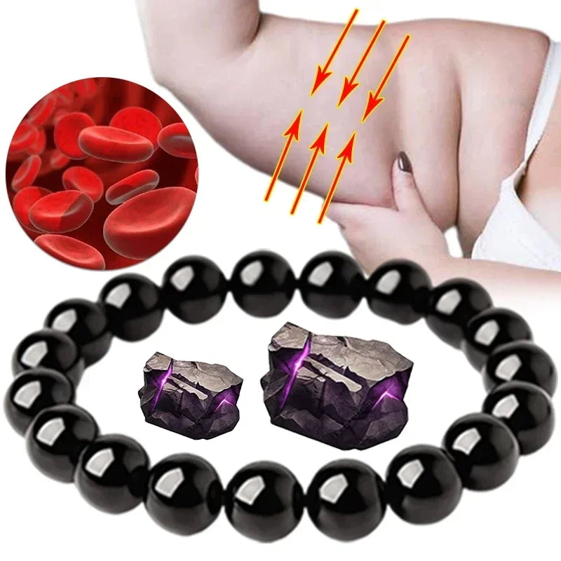 Magical Black Obsidian Natural Stone Bracelet - Promote Blood Circulation & Anti-Anxiety - Premium Bracelet from Lizard Vigilante - Just $18.88! Shop now at Lizard Vigilante