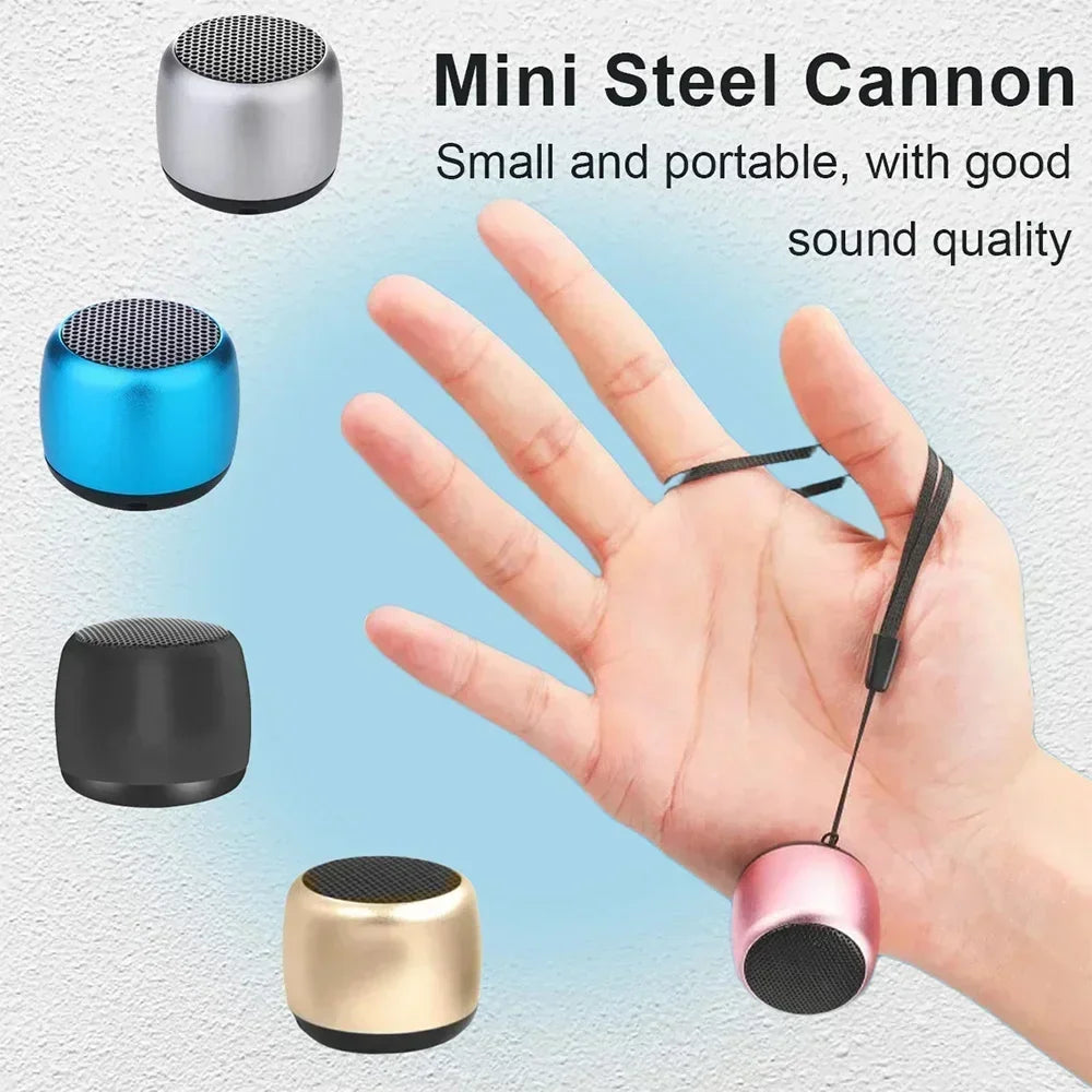 Mini Bluetooth Speaker HD Sound with Bass Smallest Wireless Speaker for Phone PC Tablet with Selfie Button Call Function Cute