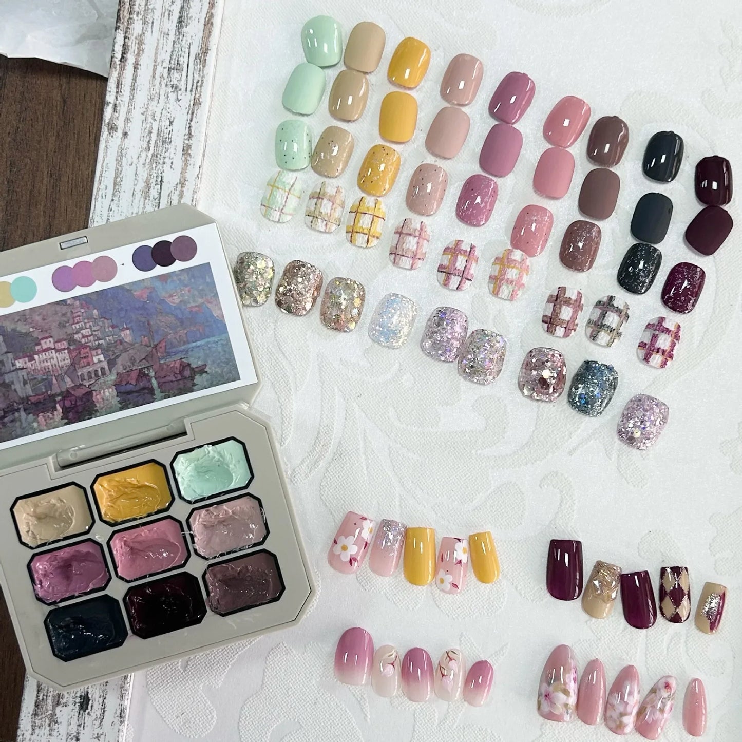 16 Color Cream Nail Gel Polish Solid Nail Gel Palette Mud Painting  Nail Art Design Soak Off UV Gel Varnish Gel Lacquer