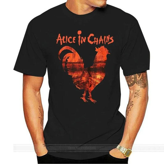 Alice in Chains Rooster Dirt Layne Staley Rock Band Logo New T-shirt Unisex - Lizard Vigilante