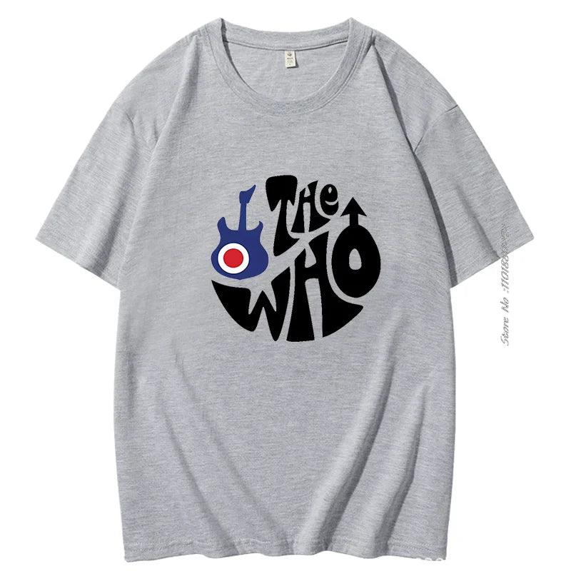 Classic The Who Rock Band Cotton Graphic T Shirts Novelty Short Sleeve Squeeze Box T-Shirts Popular Creative Unisex Loose Breathable Shirt - Lizard Vigilante