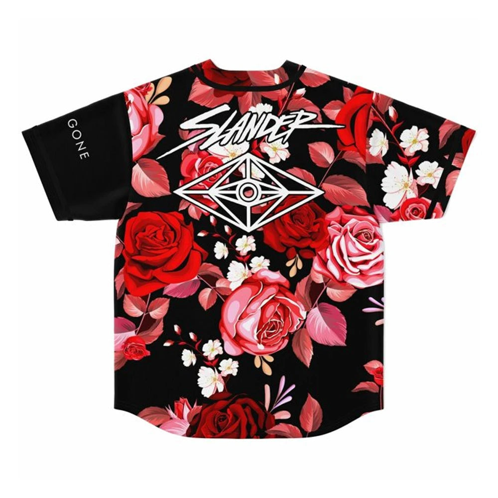 SLANDER: Love Is Gone Blood Rose Jersey — 3D Streetwear Button-Up for the Heartbroken & Hellbound - Premium jersey from dsers - Just $52.22! Shop now at Lizard Vigilante