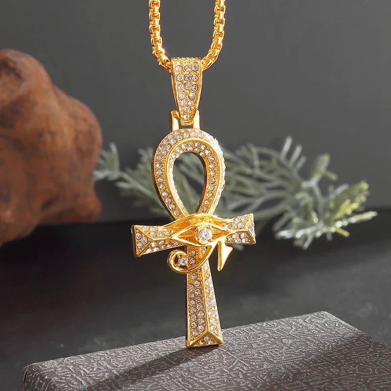 Exquisite Shining Crystal Cross Necklace Pendant Lucky Charming Fashion Jewelry Gift Unisex