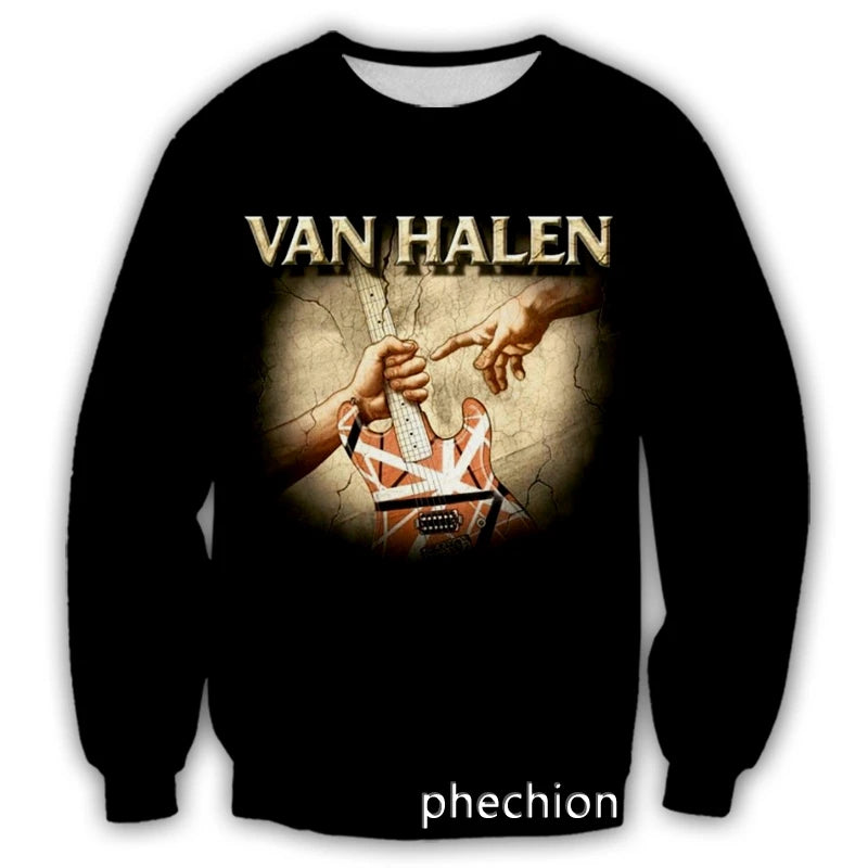 3D Printed Van Halen Unisex Sweatshirt Band Casual Fashion Streetwear Men Loose Sporting Sweatshirt - Premium sweatshirt from Lizard Vigilante - Just $43.88! Shop now at Lizard Vigilante