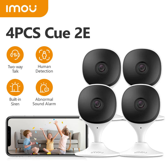 IMOU 4PCS Cue 2E 2/3MP Wifi Camera BabyMonitor Camera Human Detection Compact Smart Night Vision Camera Indoor Mini Surveillance