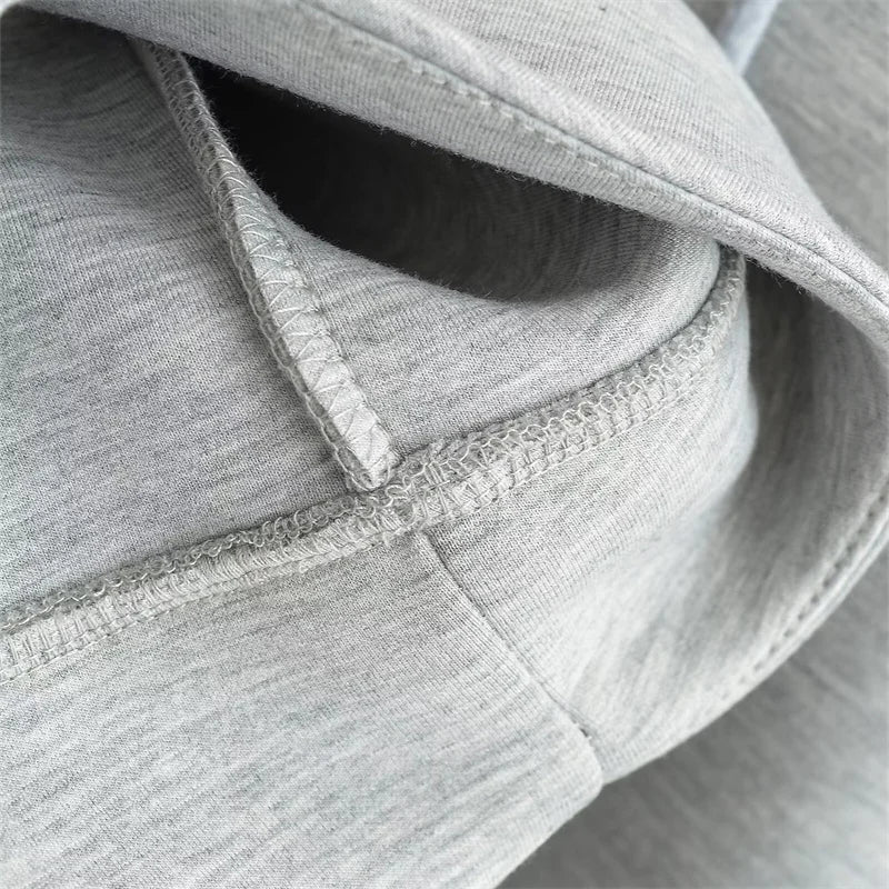 Unisex Zipper Hoodie Double Pockets Oversize Winter High Street Loose Sweatshirts Outerwear Tops - Premium hoodie from Lizard Vigilante - Just $49.95! Shop now at Lizard Vigilante