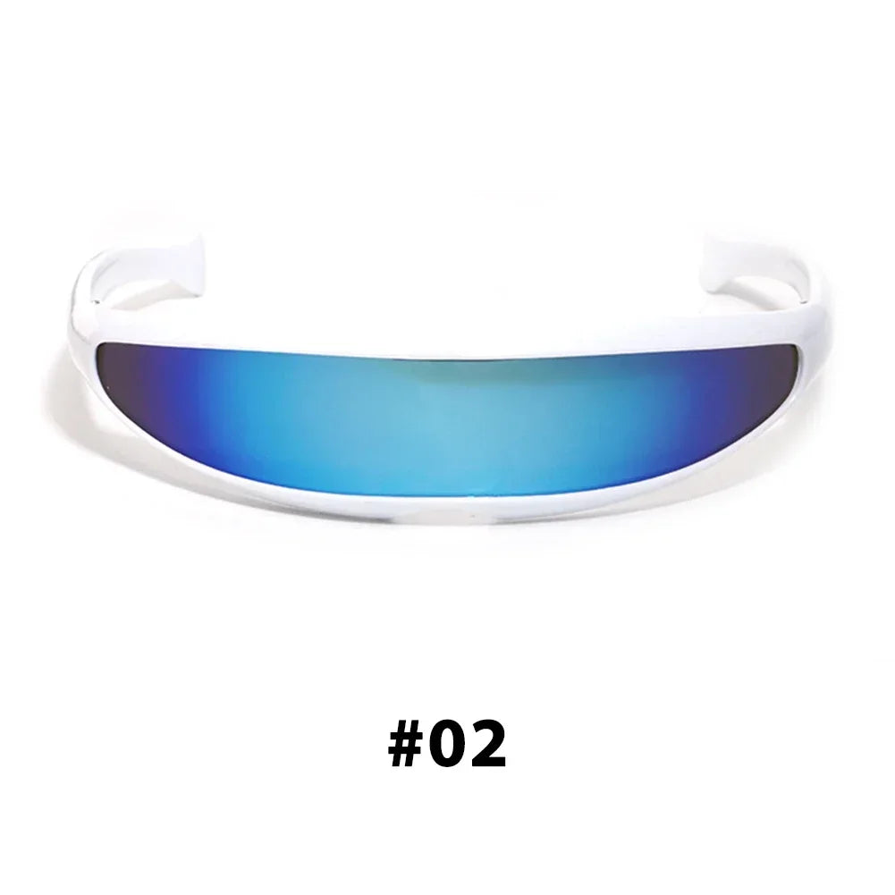 CYBERSTRIKE X1: Futuristic Cyclops Visor Sunglasses – UV400 Laser Lens Eyewear - Premium shades from Lizard Vigilante - Just $8.99! Shop now at Lizard Vigilante