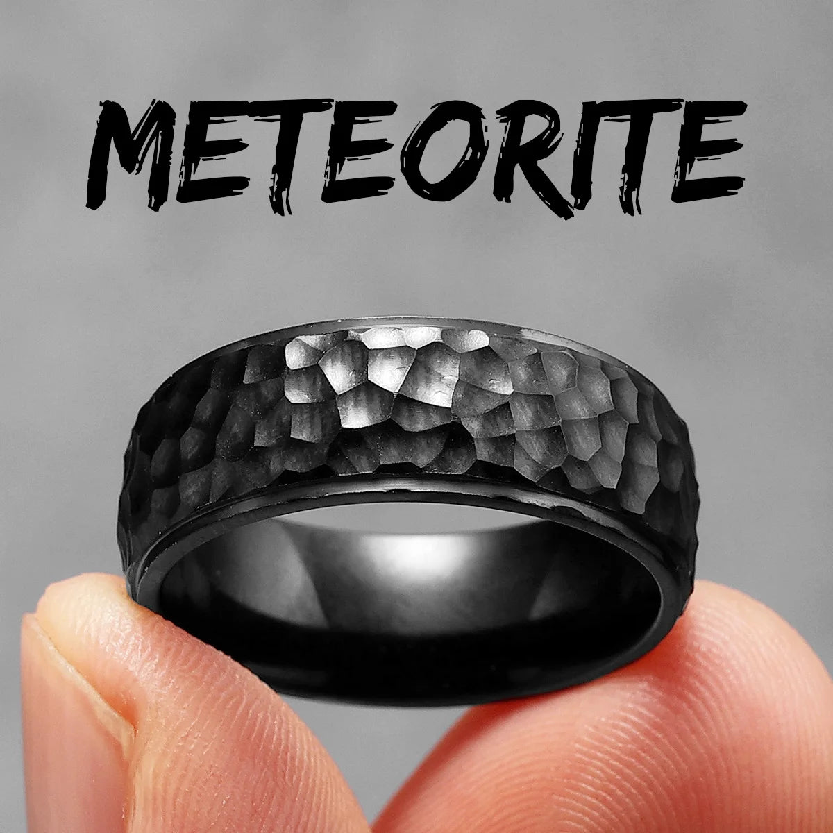 Forge Meteorite Fidget Spinner Ring | Stainless Steel Vintage Punk Jewelry for Men - Premium ring from Lizard Vigilante - Just $23.88! Shop now at Lizard Vigilante