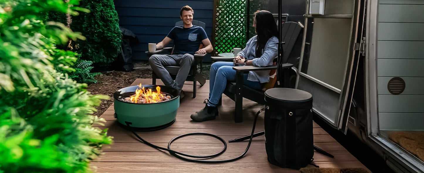 60,000 BTU Large Outdoor Propane Gas Fire Pit – 24” Round Fire Bowl with Lid, Modern Rustic Firepit for Patio, Garden, and Outdoor Spaces - Premium fire pit from Lizard Vigilante - Just $258.88! Shop now at Lizard Vigilante