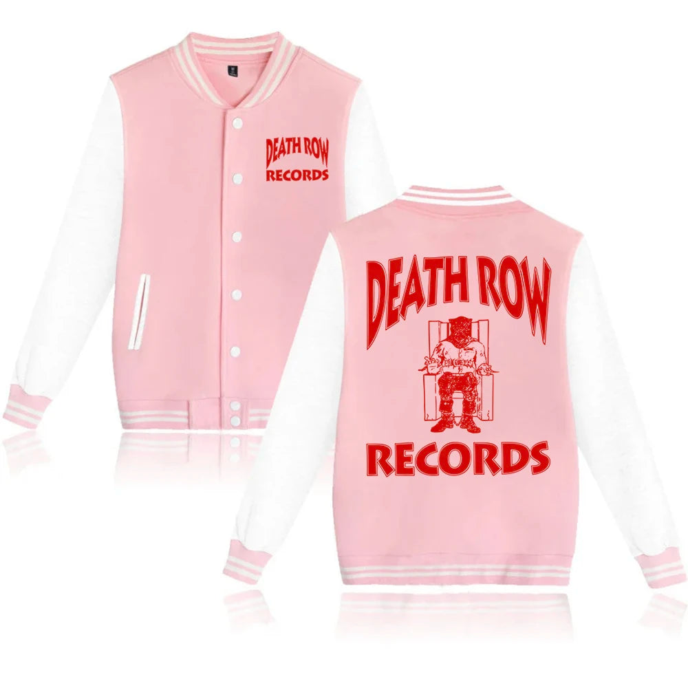 Death Row Records Baseball Uniform Jacket – Button-Up Sports Coat Hoodie for Fans - Premium jacket from Lizard Vigilante - Just $51.08! Shop now at Lizard Vigilante