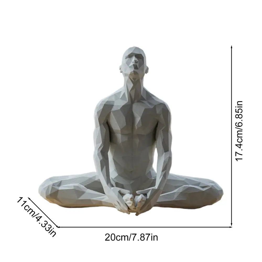 Meditation Statue Abstract Indoor Zen Meditation Sculpture Mindfulness Display Ornament For Studio Serenity Balcony Sanctuary