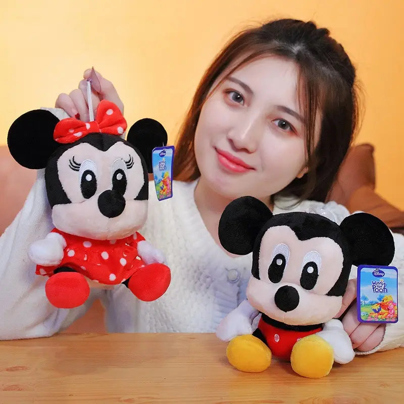 Cartoon Plush Pin Doll | Winnie the Pooh, Mickey, Minnie, Tigger & Piglet | Short Stuffed Animal Toy (20cm) - Premium doll from Lizard Vigilante - Just $15.99! Shop now at Lizard Vigilante