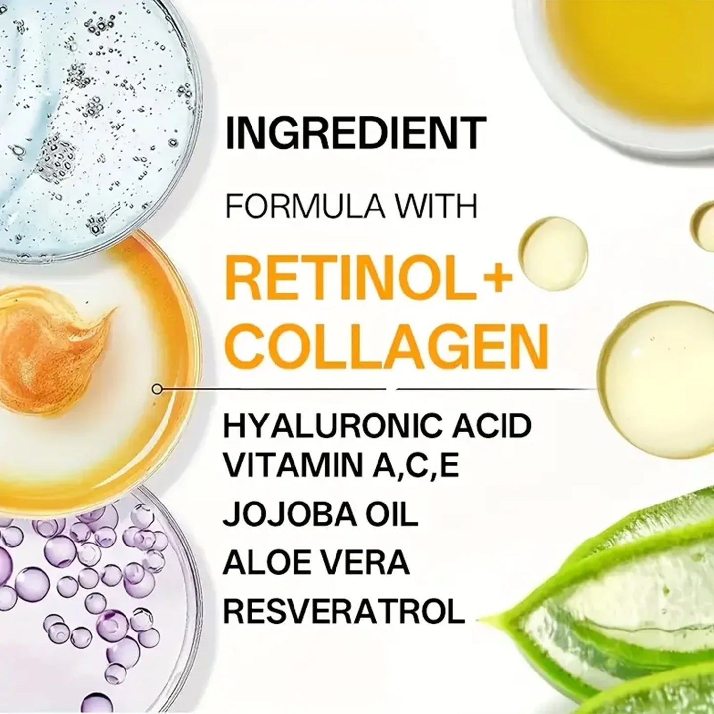 Vitamin a Collagen Cream, Facial Collagen Cream, Firming, Day and Night Moisturizing, Suitable for Both Men and Women