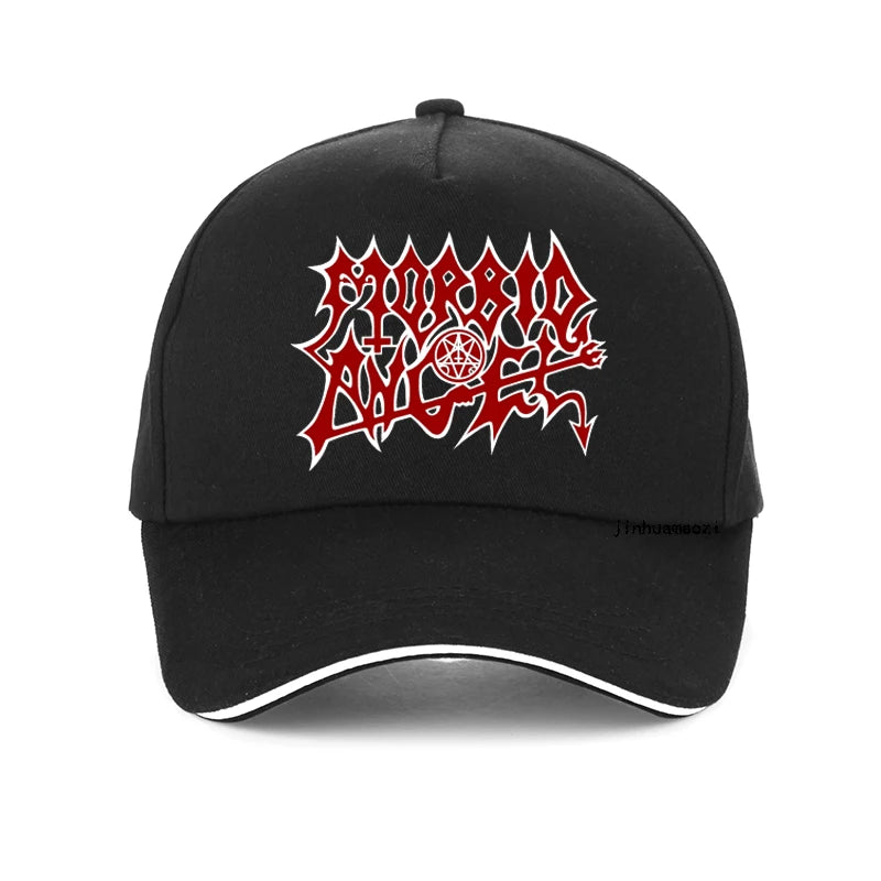 Morbid Angel Metal Gothic Rock Band Men's Custom Print Baseball Cap - Cool Casual Solid Sunhat Adjustable Snapback Hat - Premium hats from Lizard Vigilante - Just $23.88! Shop now at Lizard Vigilante