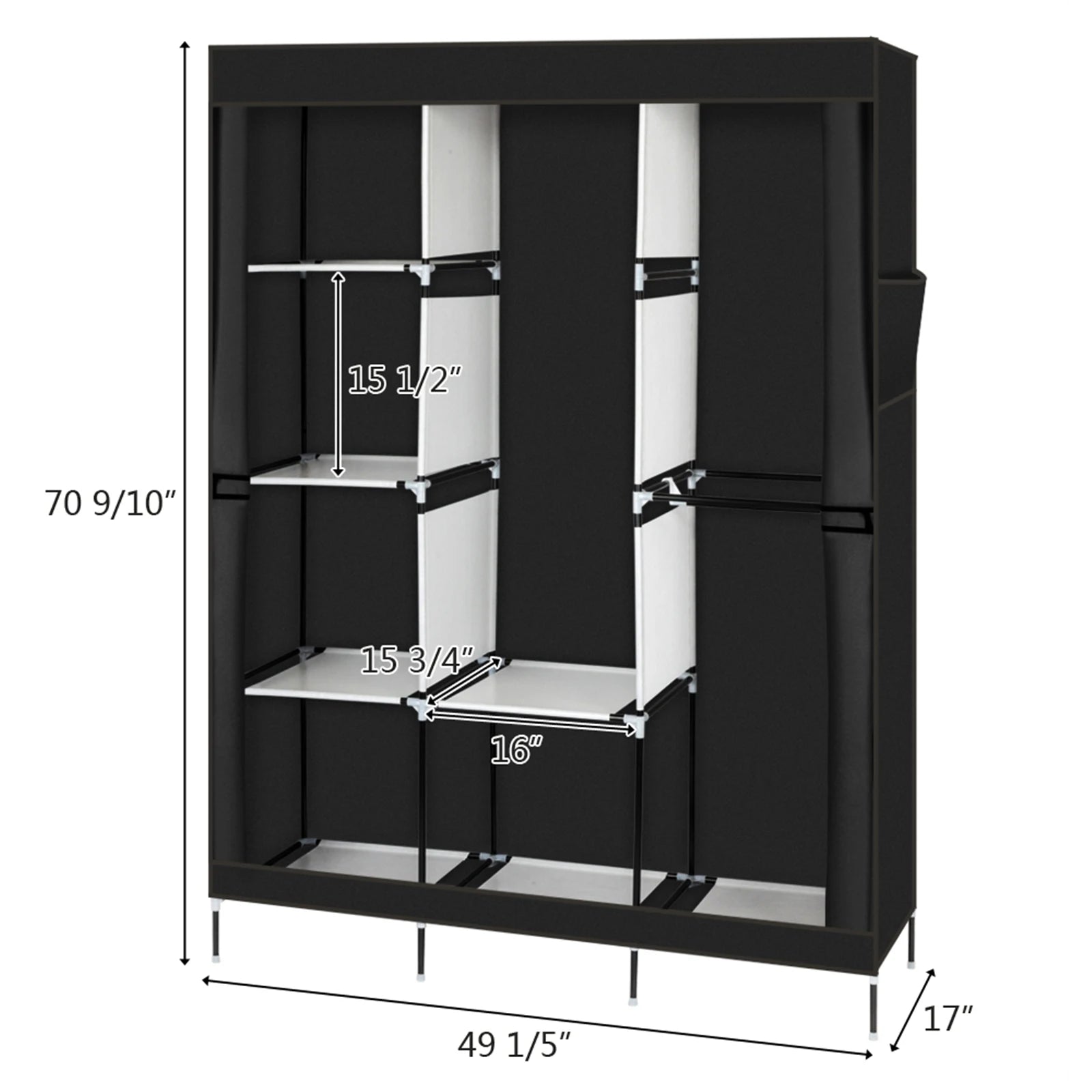 Modern Minimalist Portable Closet - Easy Assembly & Storage - Premium portable closet from dsers - Just $63.88! Shop now at Lizard Vigilante