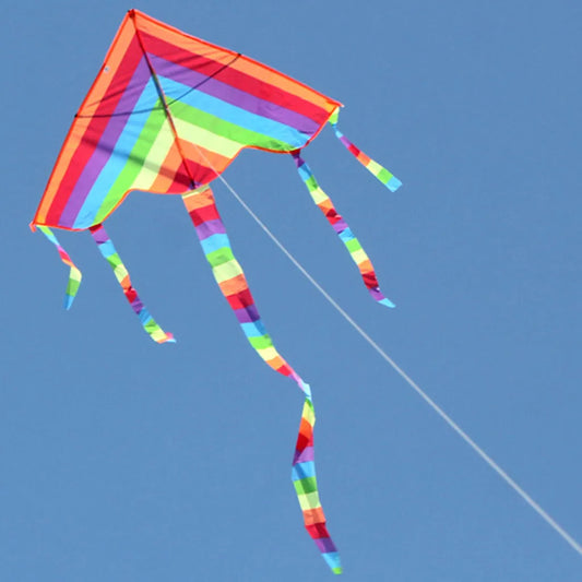 Easy Fly Colorful Rainbow Kite – Outdoor Fun Sports Toy, Durable Nylon Design For Play - Premium kite from Lizard Vigilante - Just $26.99! Shop now at Lizard Vigilante