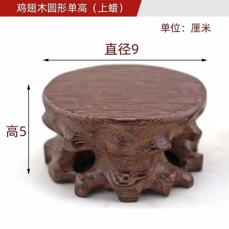Simple Figurine Statue Display Stand Miniature Solid Wood Bases Coffee Tea Sets Pedestal Vase Flower Pot Bonsai Sorting Table