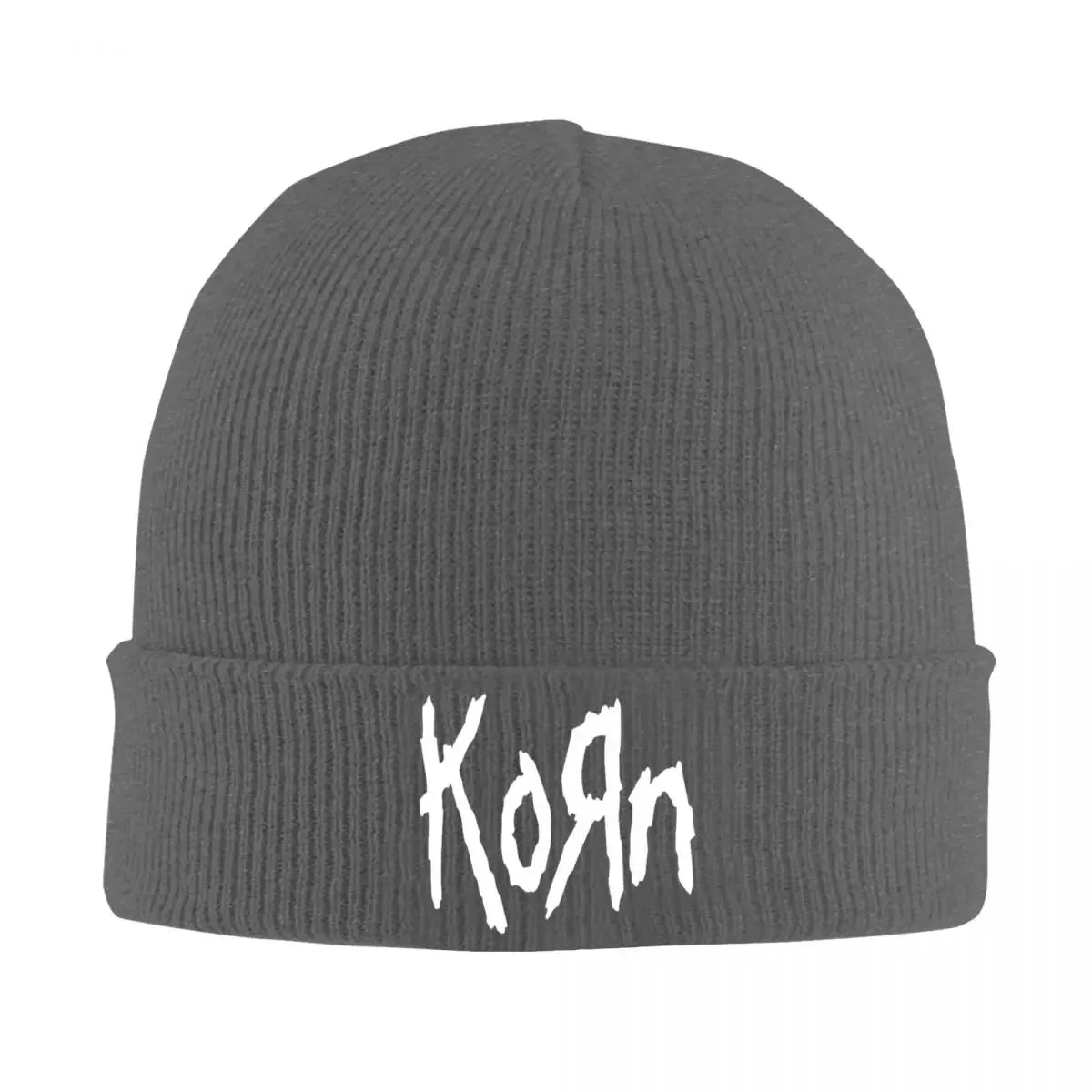 Korn Band Logo Beanie Hat – Unisex Street Hippie Skullies for Winter - Premium 2-piece suit from Lizard Vigilante - Just $19.99! Shop now at Lizard Vigilante