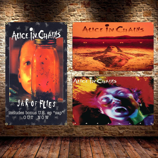 Alice in Chains Band Flag – 3×5ft Polyester Alternative Metal Tapestry for Indoor and Outdoor Decor - Premium flag from Lizard Vigilante - Just $13.99! Shop now at Lizard Vigilante