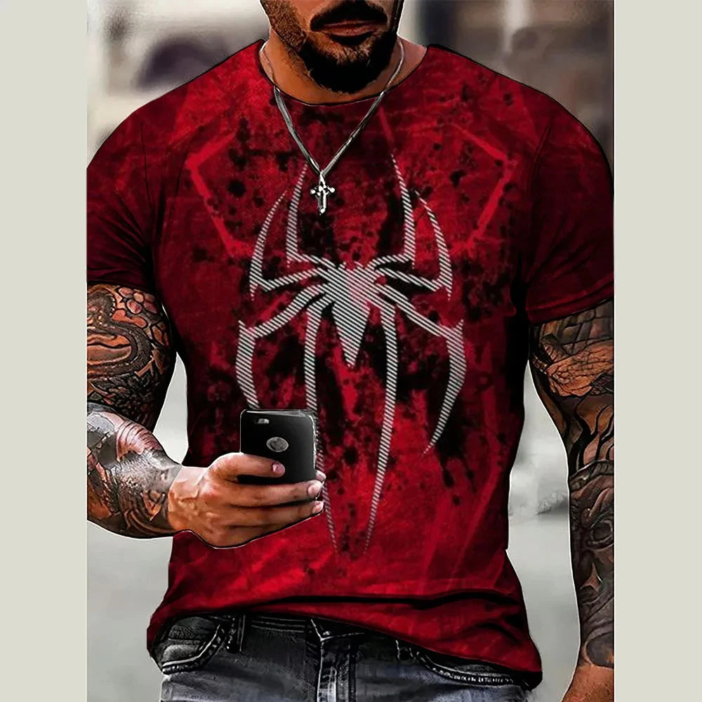 Spider-Man 3D Printed T-Shirt for Men – Marvel-Inspired Casual Streetwear, Stylish Summer Tee, Breathable Polyester Cool Top - Premium tee from Lizard Vigilante - Just $23.88! Shop now at Lizard Vigilante