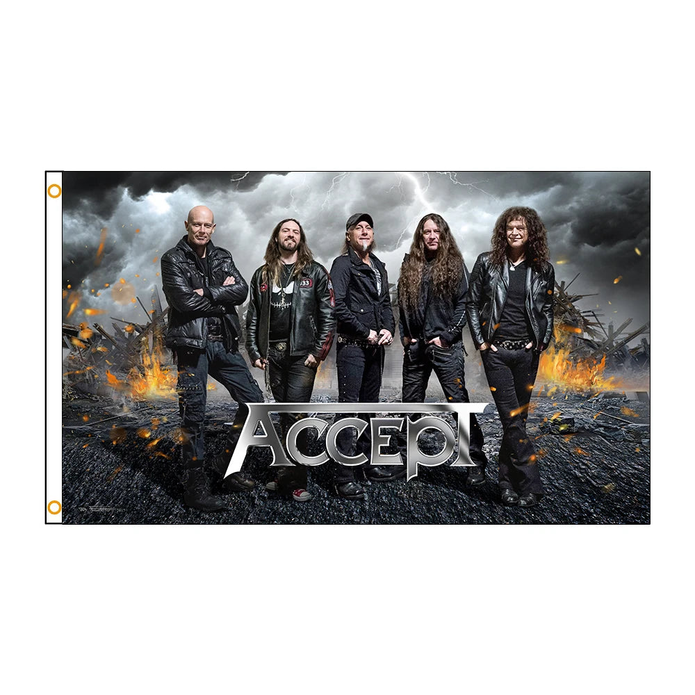 Accept Music Band Heavy Metal Flag – 90x150cm Polyester Poster Banner for Home & Interior Decoration - Premium banner from Lizard Vigilante - Just $11.99! Shop now at Lizard Vigilante