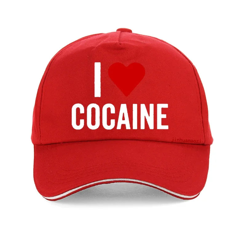 Funny I Love Cocaine Graphic Baseball Cap Cotton Summer Style Men Golf Snapback Hats Adjustable Unisex Trucker Hat Gorras - Premium Hat from Lizard Vigilante - Just $23.99! Shop now at Lizard Vigilante