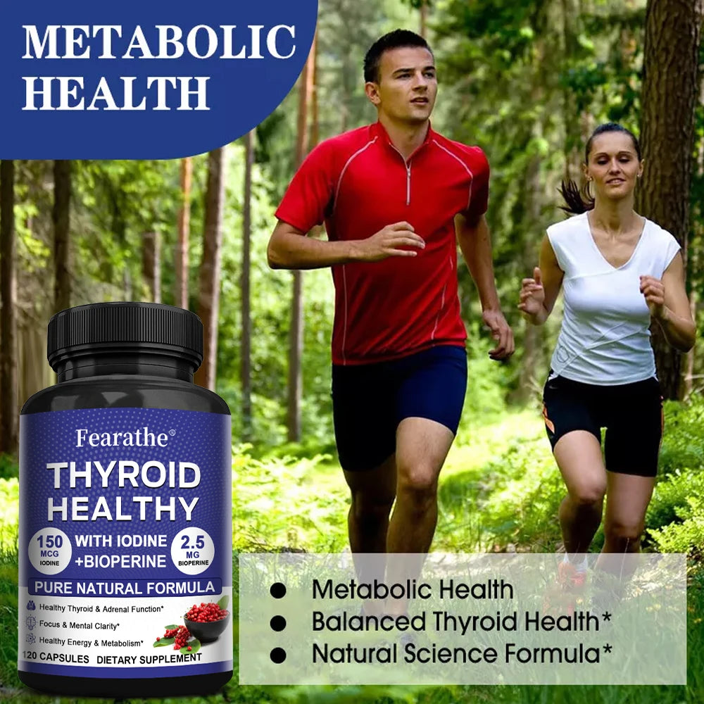 Fearathe Thyroid Support Complex Supplement - Energy, Focus, Boosts Brain Function and Metabolism, Concentration, Vitamin B12 - Premium  from Lizard Vigilante - Just $28.99! Shop now at Lizard Vigilante